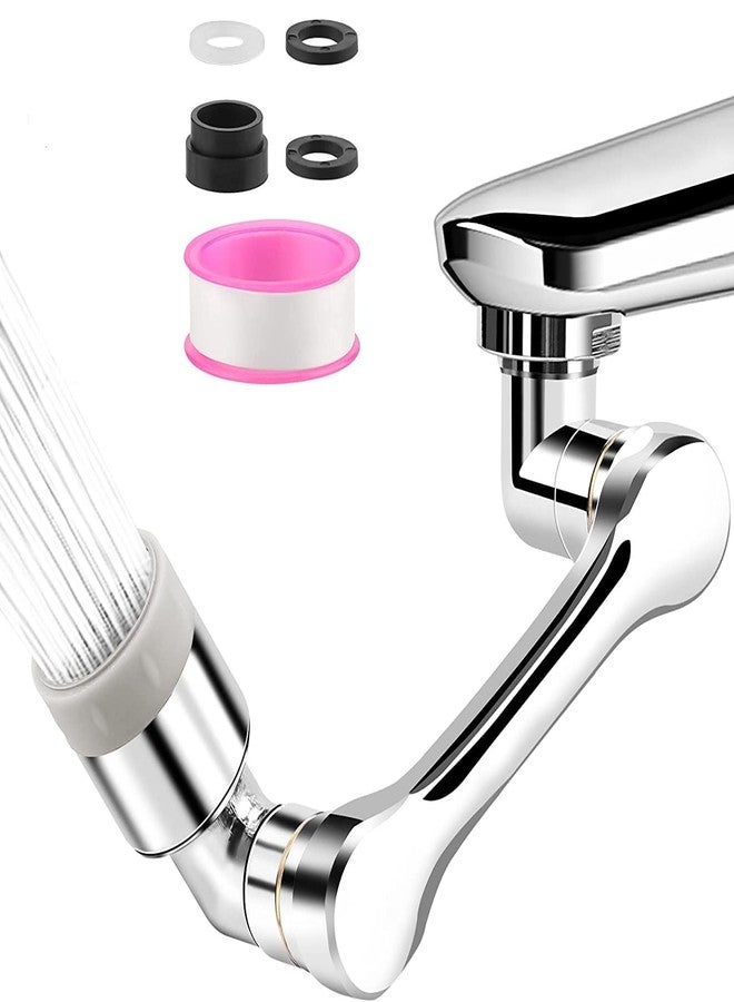 Snevad 1080°+720° Large-Angle Rotating Faucet Extender Aerator, Universal Splash Filter for Bathroom & Kitchen Sink with 2 Water Outlet Modes (1080° Faucet Extender ABS) - Image 2